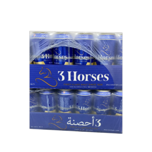 شراب شعير 3 احصنة - 330 مل-كرتون 24 عبوة